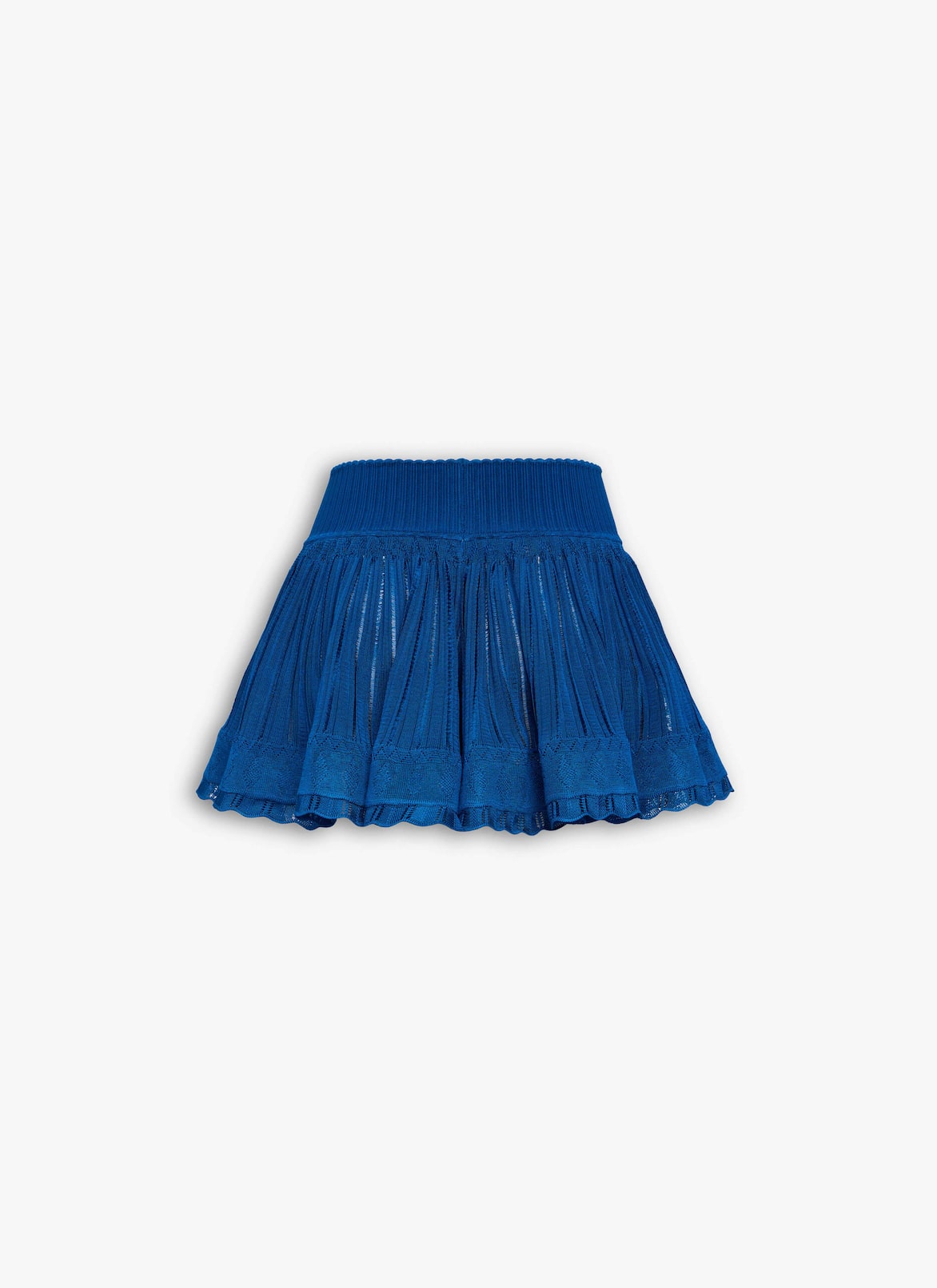 CRINOLINE KNIT SHORTS ALAÏA BLUE DUCK CRINOLINE KNIT SHORTS